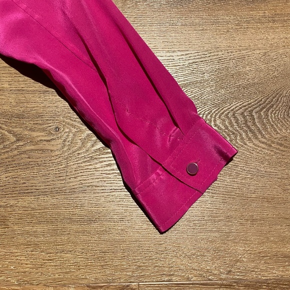 Marc by Marc Jacobs 100% Silk Blouse Hot Fuchsia M 6 - Picture 11 of 13
